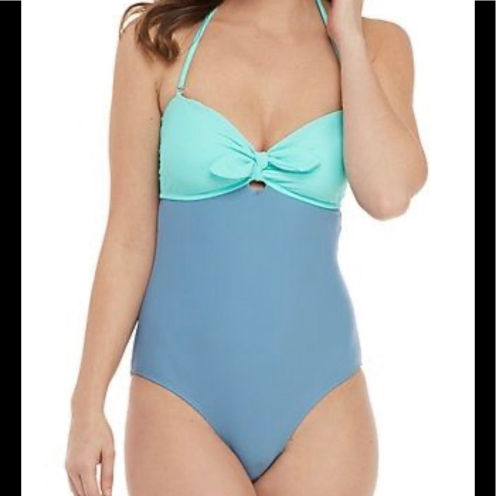 New True Craft One Piece Swimsuit Women’s Size XL X-Large Color Block Strapless